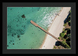 West Shore Lake Tahoe Pier Aerial - Framed Print