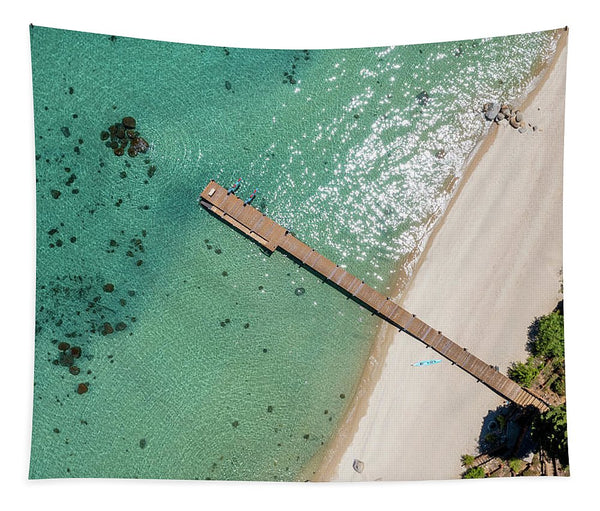 West Shore Lake Tahoe Pier Aerial - Tapestry