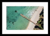 West Shore Lake Tahoe Pier Aerial - Framed Print