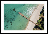 West Shore Lake Tahoe Pier Aerial - Framed Print