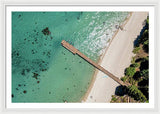 West Shore Lake Tahoe Pier Aerial - Framed Print