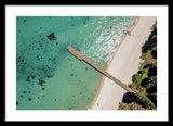 West Shore Lake Tahoe Pier Aerial - Framed Print