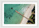 West Shore Lake Tahoe Pier Aerial - Framed Print