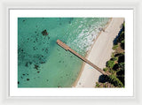 West Shore Lake Tahoe Pier Aerial - Framed Print
