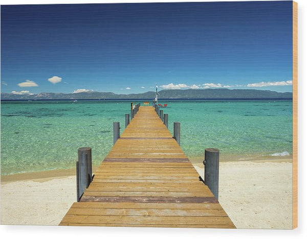 West Shore Pier - Wood Print