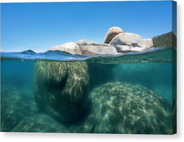Whale Beach Underwater Split - Canvas Print