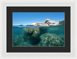 Whale Beach Underwater Split - Framed Print