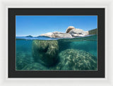 Whale Beach Underwater Split - Framed Print