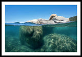 Whale Beach Underwater Split - Framed Print
