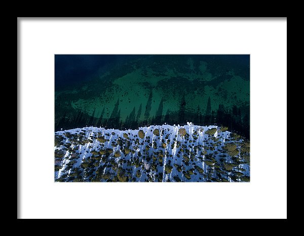 Winter Shores Aerial - Framed Print