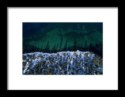 Winter Shores Aerial - Framed Print
