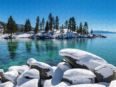 Winter Wave - Sand Harbor Lake Tahoe by Brad Scott - Puzzle