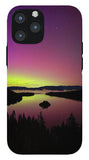 Northern Lights Over Emerald Bay - Phone Case