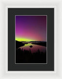 Northern Lights Over Emerald Bay - Framed Print