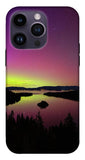 Northern Lights Over Emerald Bay - Phone Case