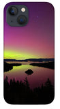 Northern Lights Over Emerald Bay - Phone Case