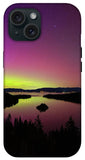 Northern Lights Over Emerald Bay - Phone Case