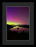 Northern Lights Over Emerald Bay - Framed Print