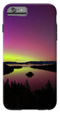 Northern Lights Over Emerald Bay - Phone Case