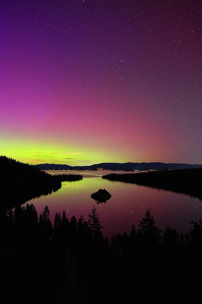 Northern Lights Over Emerald Bay - Art Print