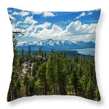 A Heavenly View By Brad Scott - Throw Pillow-Lake Tahoe Prints