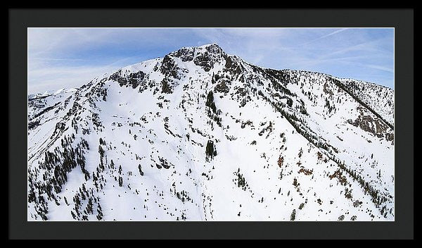 Aerial View Of Mount Tallac, Lake Tahoe - Framed Print-Lake Tahoe Prints