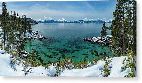 Blue Bird Secret Cove By Brad Scott - Canvas Print-12.000" x 6.000"-Lake Tahoe Prints