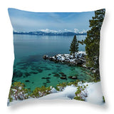 Blue Bird Secret Cove By Brad Scott - Throw Pillow-Lake Tahoe Prints
