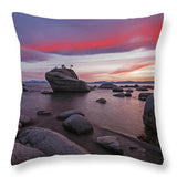 Bonsai Rock On Fire - Throw Pillow-Lake Tahoe Prints