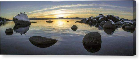 Bonsai Rock Sunset - Canvas Print-20.000" x 7.125"-Lake Tahoe Prints