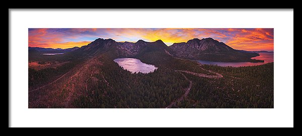 Cascade Ablaze By Brad Scott - Framed Print