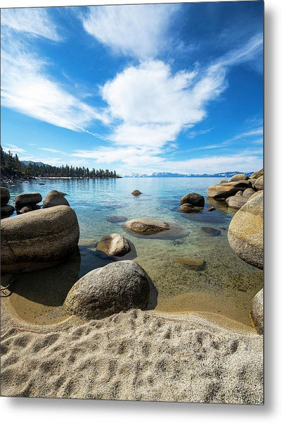 Crystal Waters - Sand Harbor Lake Tahoe - Metal Print