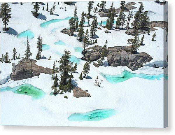 Desolation Blue Ice - Canvas Print-10.000" x 6.625"-Lake Tahoe Prints