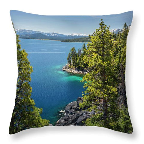 Dl Bliss Lookout By Brad Scott - Throw Pillow-Lake Tahoe Prints