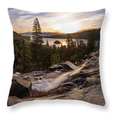 Eagle Falls Morning Glow By Brad Scott - Throw Pillow