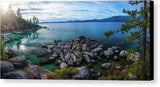 East Shore Aquas by Brad Scott - Canvas Print-14.000" x 6.375"-Lake Tahoe Prints