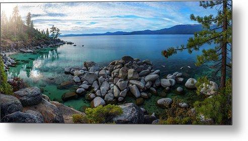 East Shore Aquas by Brad Scott - Metal Print-Lake Tahoe Prints