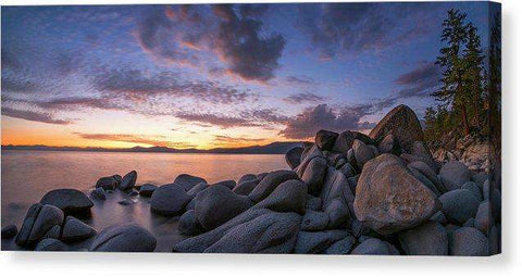 East Shore Cove Panorama By Brad Scott - Canvas Print-14.000" x 6.250"-Lake Tahoe Prints