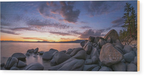 East Shore Cove Panorama By Brad Scott - Wood Print