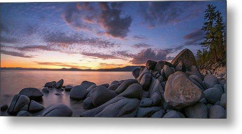 East Shore Cove Panorama By Brad Scott - Metal Print-Lake Tahoe Prints