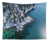 East Shore Winter Aerial By Brad Scott - Tapestry