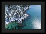 East Shore Winter Aerial By Brad Scott - Framed Print