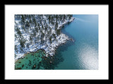 East Shore Winter Aerial By Brad Scott - Framed Print