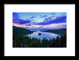 Emerald Bay And Ms Dixie At Sunset By Brad Scott - Framed Print