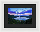 Emerald Bay And Ms Dixie At Sunset By Brad Scott - Framed Print