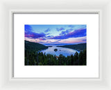 Emerald Bay And Ms Dixie At Sunset By Brad Scott - Framed Print