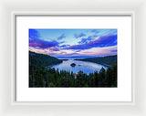 Emerald Bay And Ms Dixie At Sunset By Brad Scott - Framed Print