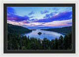 Emerald Bay And Ms Dixie At Sunset By Brad Scott - Framed Print