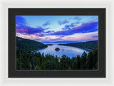 Emerald Bay And Ms Dixie At Sunset By Brad Scott - Framed Print