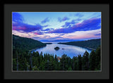 Emerald Bay And Ms Dixie At Sunset By Brad Scott - Framed Print